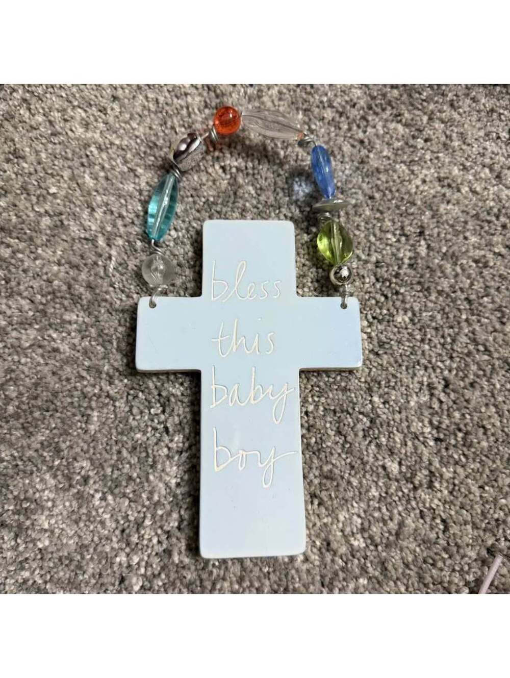 Sandra Magsamen Bless This Baby Boy Wall Cross